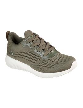 Zapatillas Skechers Bobs Squad-Tough Talk Mujer Verde