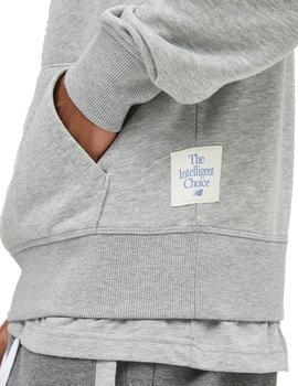 Sudadera Con Capucha New Balance Essentials Pure Hombre Gris