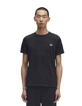 Camiseta  Fred Perry Ringer Hombre Negro