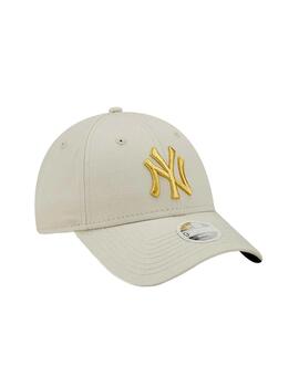 Gorra New Era Unisex Beige