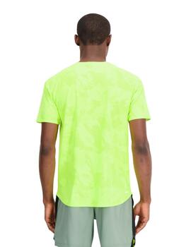 Camiseta New Balance Q Speed Jacquard Hombre Verde