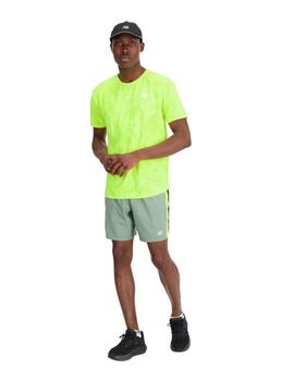 Camiseta New Balance Q Speed Jacquard Hombre Verde