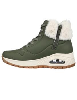Zapatillas Skechers Uno Rugged-Fall Air Mujer Oliva