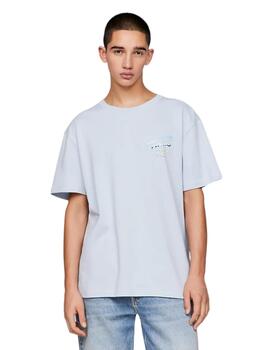 Camiseta Tommy logo Hombre Azul