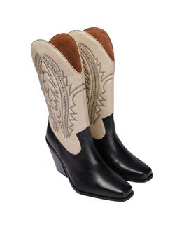Botas Gioseppo Herlev Mujer Beige y Negro