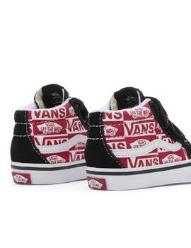 Zapatillas Vans Sk8-Mid Reissue Velcro Niño Rojo