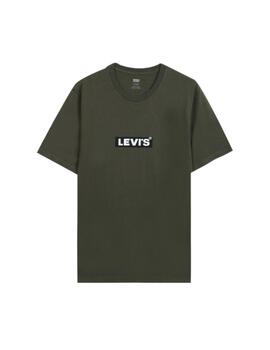 Camiseta Levis Relaxed Fit Tee Hombre Verde Oscuro