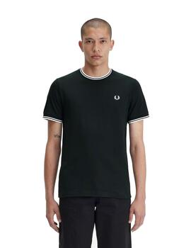 Camiseta Fred Perry Twin Tipped Hombre Verde