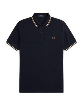 Polo Fred Perry Twin Tipped Hombre Azul