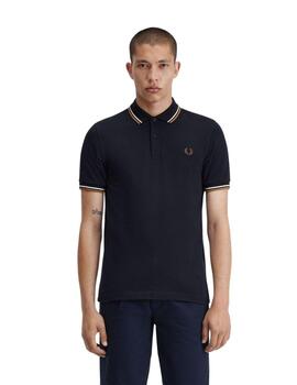 Polo Fred Perry Twin Tipped Hombre Azul