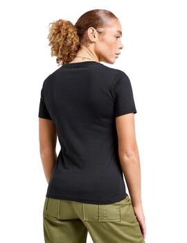 Camiseta Converse Cherry Star Chevron Mujer Negro