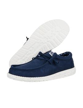 Zapatillas Hey Dude Wally Canvas Hombre Navy