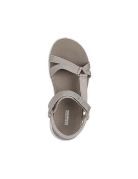 Sandalias Skechers Go Walk Flex Mujer Beige