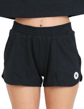 Pantalones Cortos Converse Retro Knit Mujer Negro