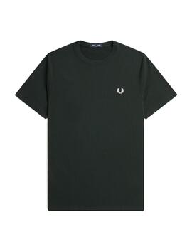 Camiseta Fred Perry Crew Neck Hombre Verde