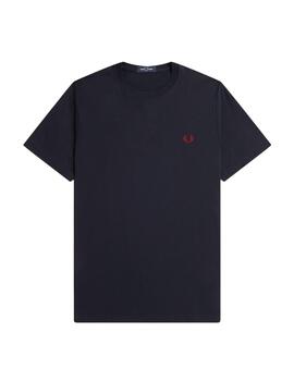 Camiseta Fred Perry Crew Neck Hombre Marino