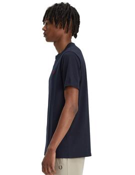 Camiseta Fred Perry Crew Neck Hombre Marino