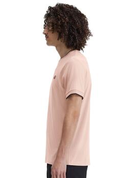 Camsieta Fred Perry Twin Tipped Hombre Rosa