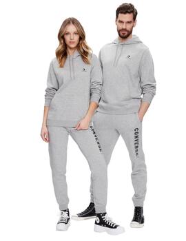 Sudadera Capucha Convers Go-To Embroidered Star Unisex  Gris
