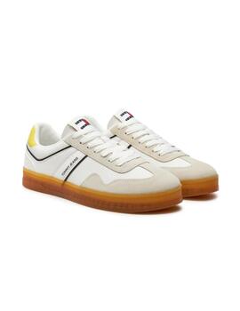 Zapatillas Tommy Leather Retro Cupsole Eureka Hombre Yellow