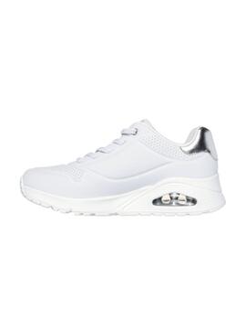 Zapatillas Skechers Uno-Shimmer Away Mujer Blanco