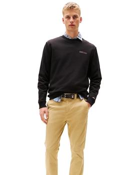 Sudadera Tommy Graphic Crew Hombre Negro