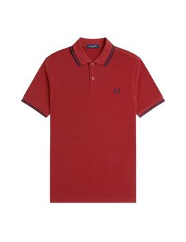 Polo Fred Perry Twin Tipped Hombre Rojo