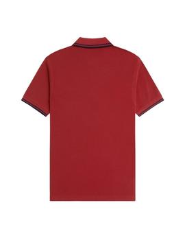 Polo Fred Perry Twin Tipped Hombre Rojo