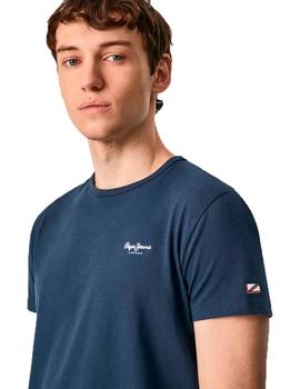 Camiseta Pepe Jeans Original Basic Hombre Azul