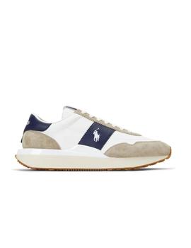 Zapatilla Polo Suede Mesh Train Hombre Blanca