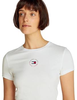 Camiseta Tommy Slim Essential Mujer Blanco
