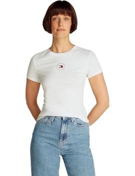 Camiseta Tommy Slim Essential Mujer Blanco