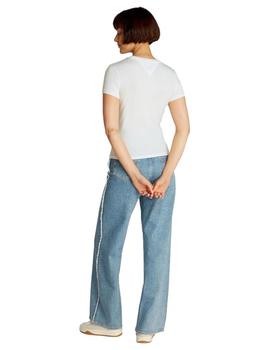 Camiseta Tommy Slim Essential Mujer Blanco