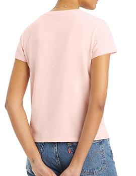 Camiseta Levis Logo Pequeño Mujer Rosa