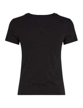 Camiseta Tommy Slim Essential Mujer Negro