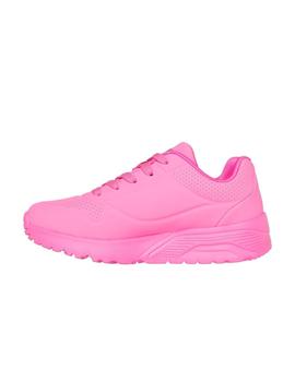 Zapatillas Skechers Uno Lite Metallic Love Junior Rosa