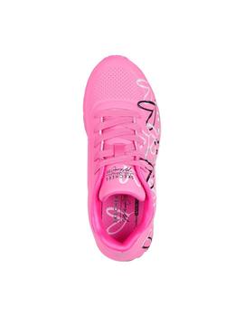Zapatillas Skechers Uno Lite Metallic Love Junior Rosa