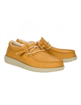 Zapatillas Hey Dude Wally Stretch Canvas Hombre  Marrón