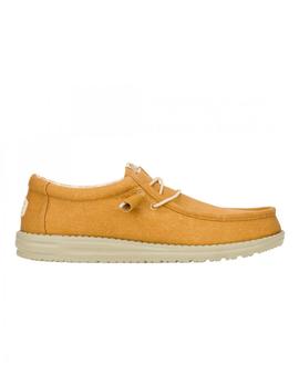 Zapatillas Hey Dude Wally Stretch Canvas Hombre  Marrón