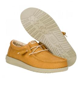 Zapatillas Hey Dude Wally Stretch Canvas Hombre  Marrón