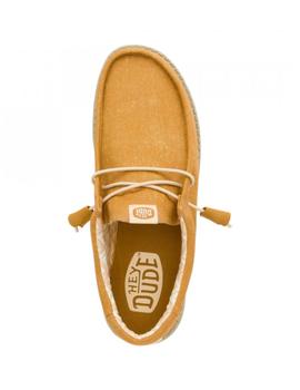 Zapatillas Hey Dude Wally Stretch Canvas Hombre  Marrón
