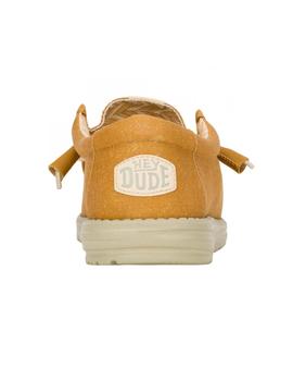 Zapatillas Hey Dude Wally Stretch Canvas Hombre  Marrón