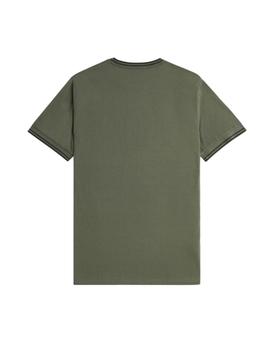 Camiseta Fred Perry Twin Tipped Hombre Verde