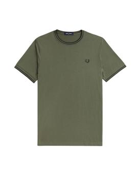 Camiseta Fred Perry Twin Tipped Hombre Verde