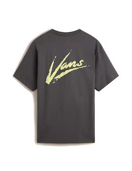Camiseta Vans Brush Script Hombre Gris
