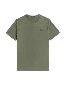 Camiseta Fred Perry Crew Hombre Verde