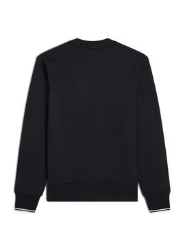 Sudadera Fred Perry Cuello Redondo Hombre Negro