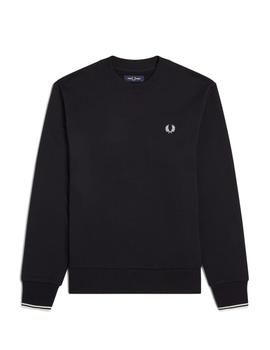 Sudadera Fred Perry Cuello Redondo Hombre Negro