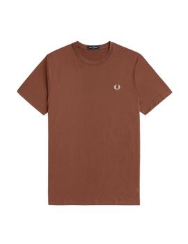 Camiseta Fred Perry Crew Hombre Marrón