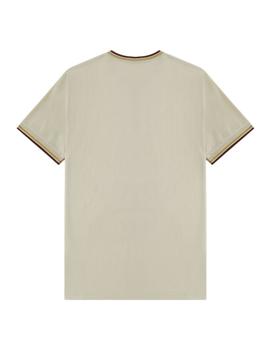Camiseta Fred Perry Twin Tipped Hombre Beige